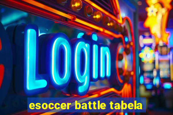 esoccer battle tabela